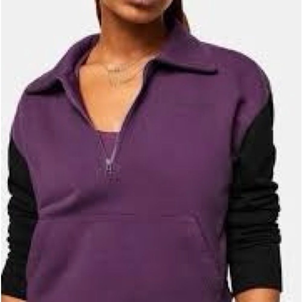 Outdoor Voices Pickup 1/4 Zip Black Kalamata Sweatshirt